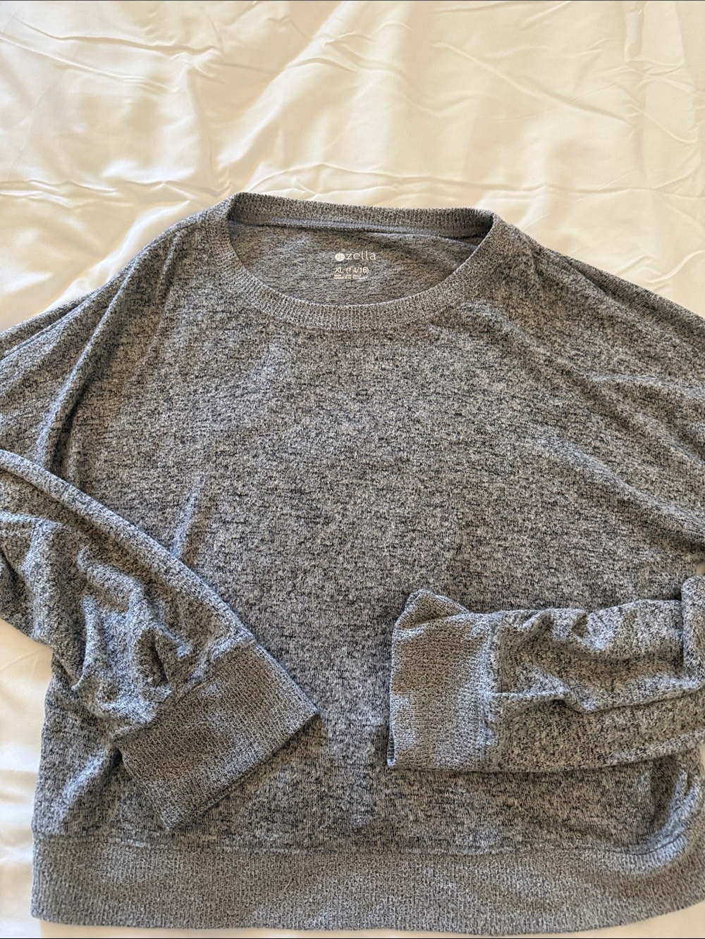 Zella Gray Marled Crewneck Pullover